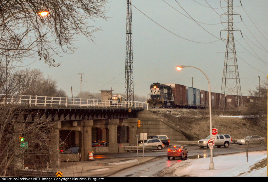 NS GP38-2 Locomotive making moves in the yard